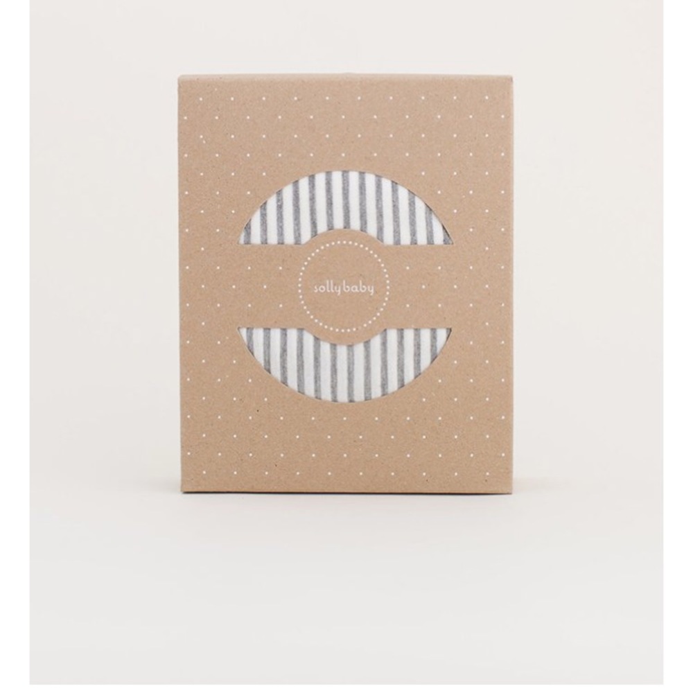 Solly baby wrap- Natural and grey stripe